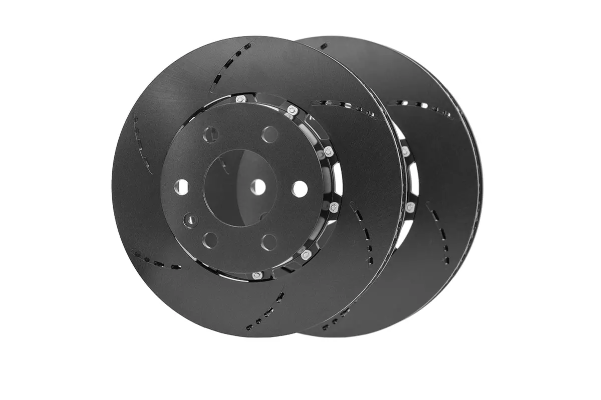 Tesla Cybertruck Lightweight Two-Piece High Performance Slotted & Cross Drilled Brake Rotors 3