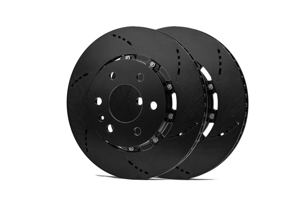 Tesla Cybertruck Lightweight Two-Piece High Performance Slotted & Cross Drilled Brake Rotors 2