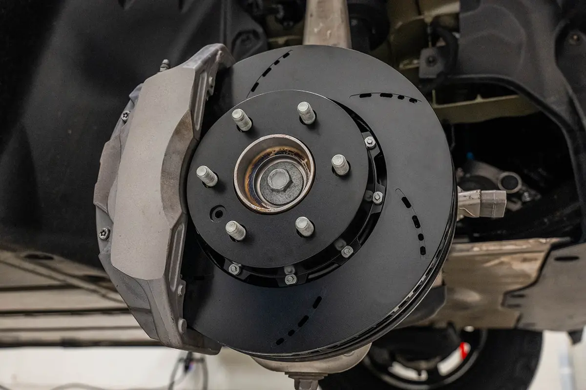 Tesla Cybertruck Lightweight Two-Piece High Performance Slotted & Cross Drilled Brake Rotors 1