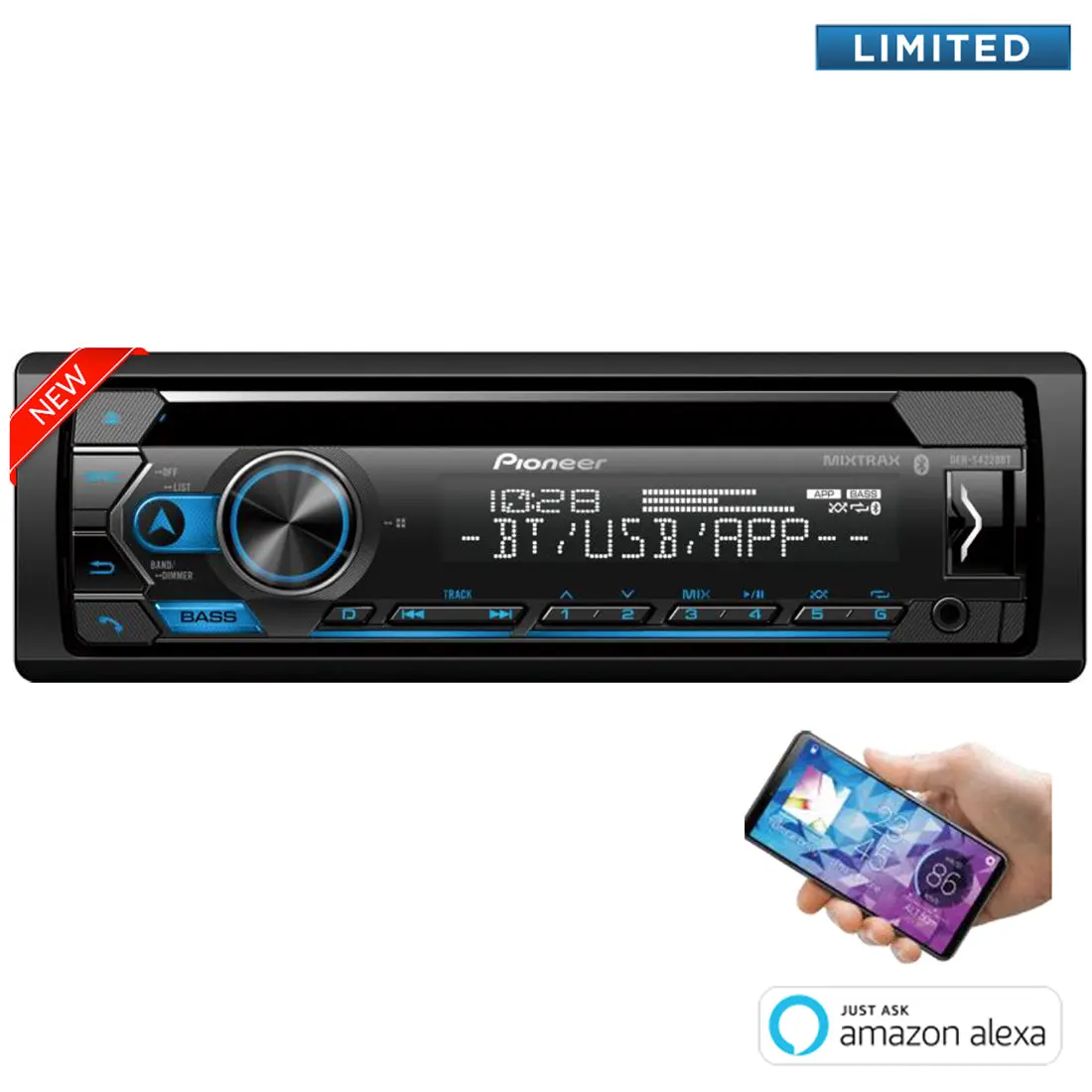 Pioneer Deh-S4220bt 1-Din In-Dash Cd/Dm And Bluetooth Receiver 1