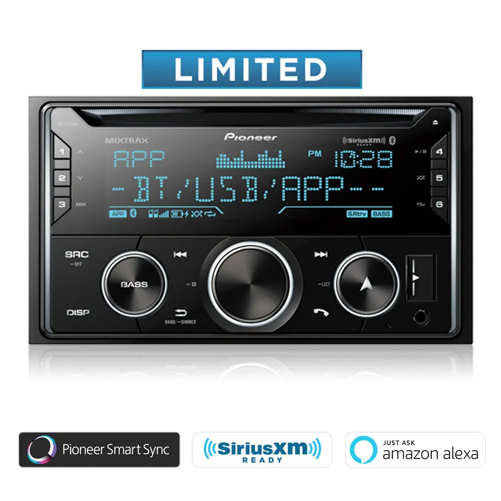 Pioneer Fh-S722bs Enhanced Double Din Cd And Bluetooth Receiver With Smart Sync 1