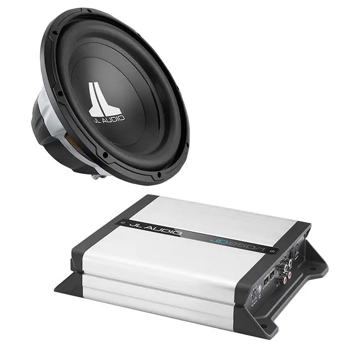 Jl Audio Jd250/1 Class D Amplifier + 12W0v3-4 12" Subwoofer Bass Promo Package 1