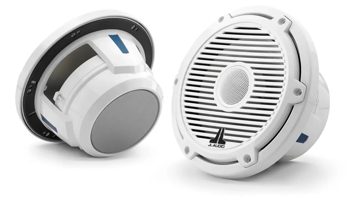 Jl Audio M6-770X-C-3Gw 7.7" Marine Coaxial Speakers, Gloss White Trim And Classic Grille 1