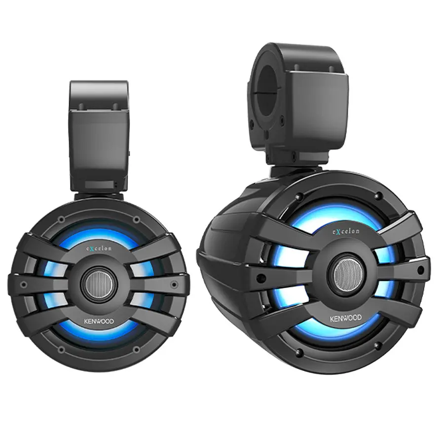 Kenwood Excelon Xm77tbl 7.7" 2-Way Coaxial Tower Speakers With Led Lighting, Black 1
