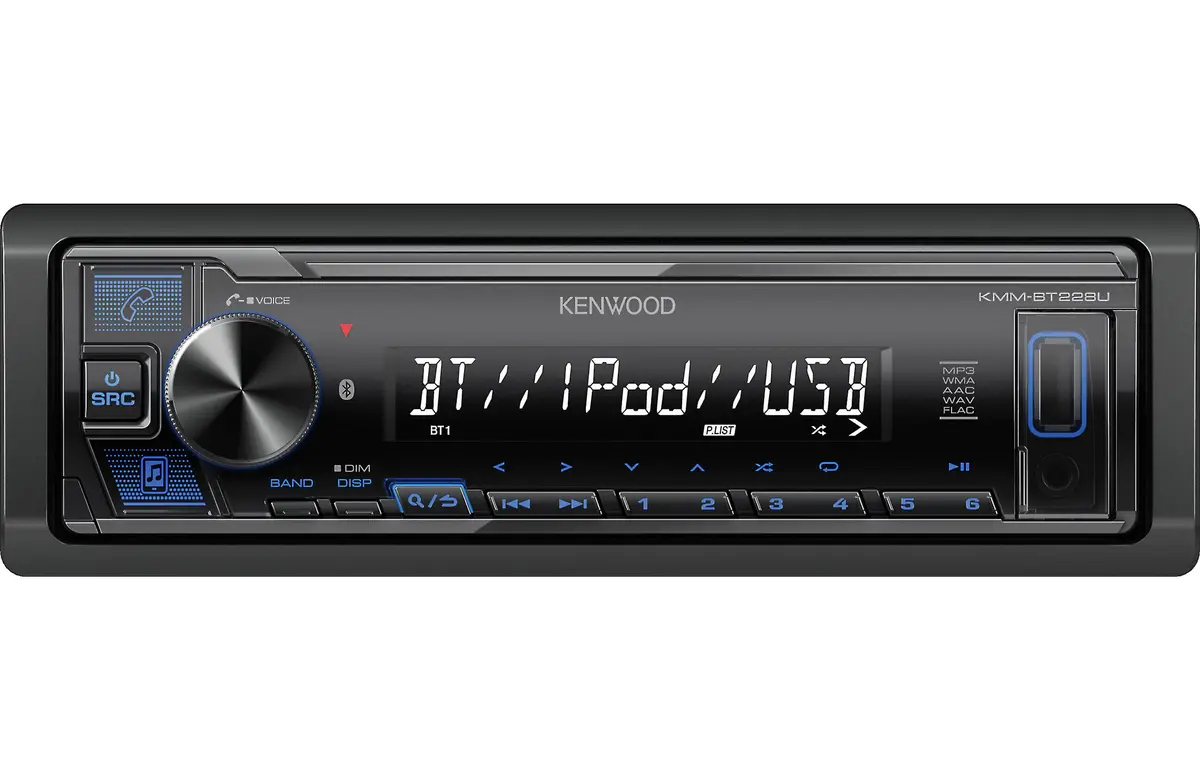 Kenwood Kmm-Bt228u 1-Din Digital Media Receiver (Does Not Play Cds) 1