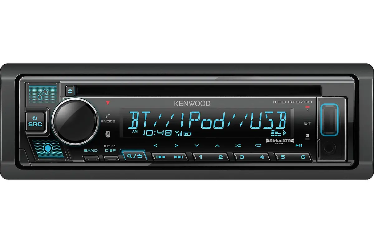 Kenwood Kdc-Bt378u 1-Din Bluetooth Cd Digital Receiver 1