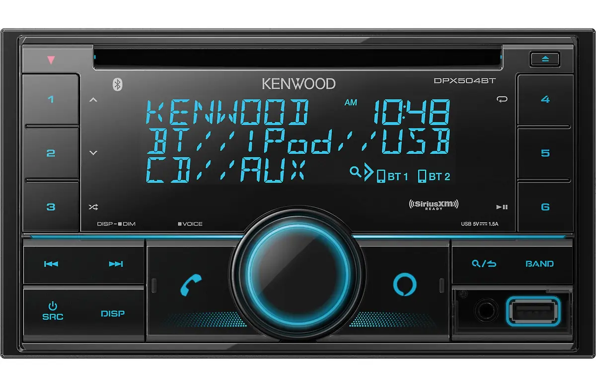 Kenwood Dpx504bt 2-Din Cd Receiver With Bluetooth 1