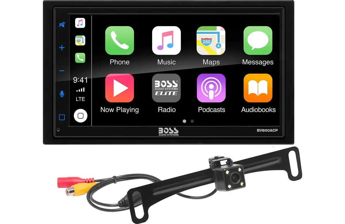 Boss Audio Bv850acp 2-Din Head Unit Wired Apple Carplay And Android Auto 1