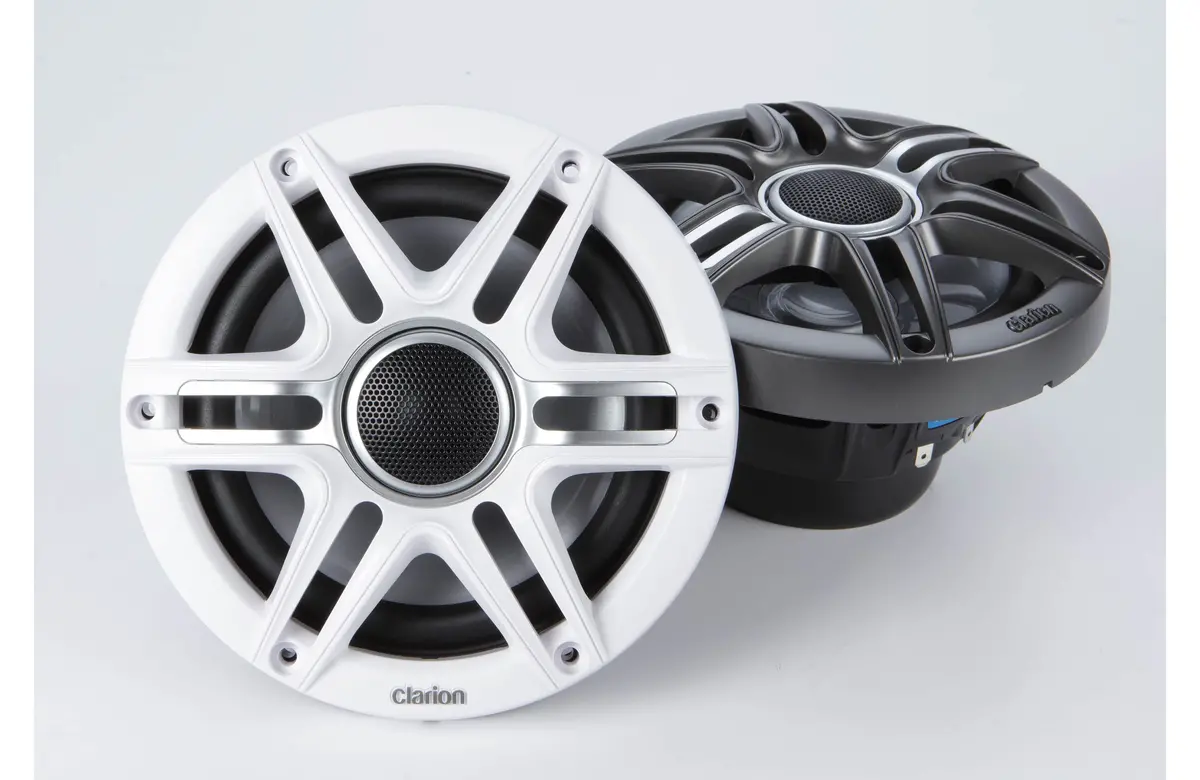 Clarion Cmsp-651-Swg 6.5 Inch Premium Marine Coaxial Speakers Pair With Sport Grilles 1