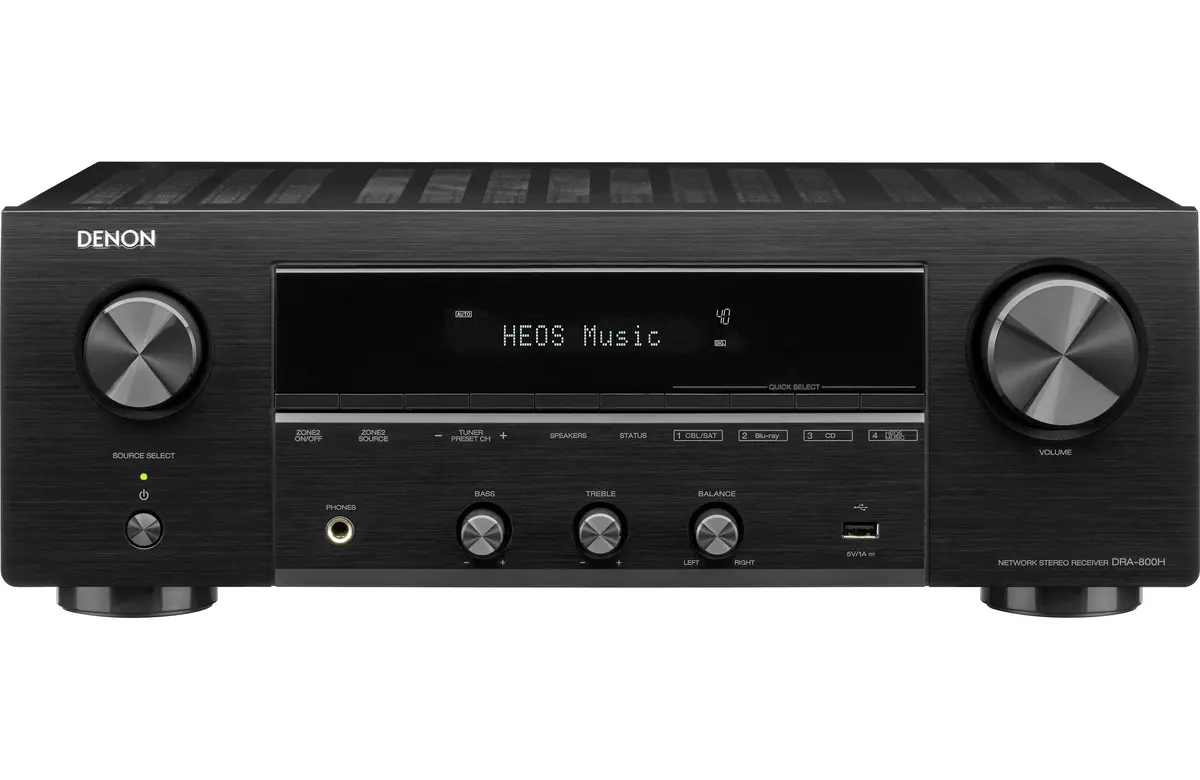 Denon Dra-800H 2-Channel Stereo Network Receiver For Home Theater - Black 1