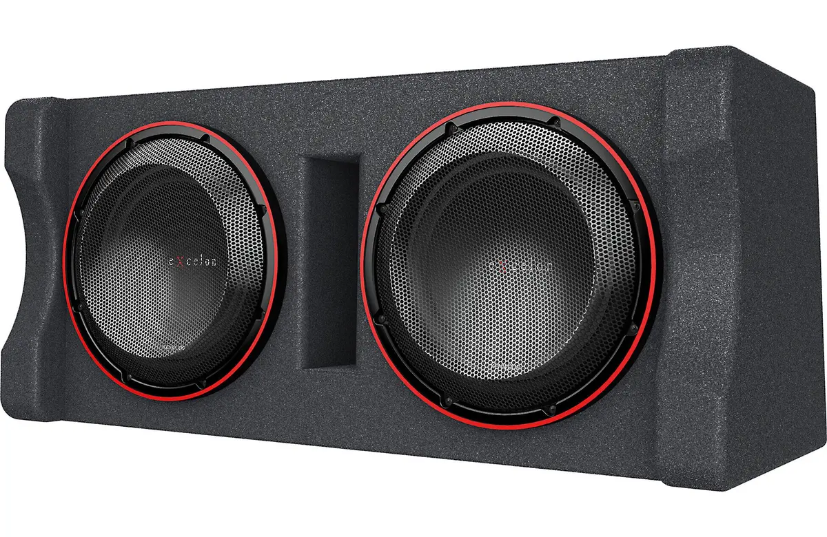 Kenwood P-Xw1221dhp Dual 12" Subwoofer Vented Enclosure, 1000W Rms Power 1