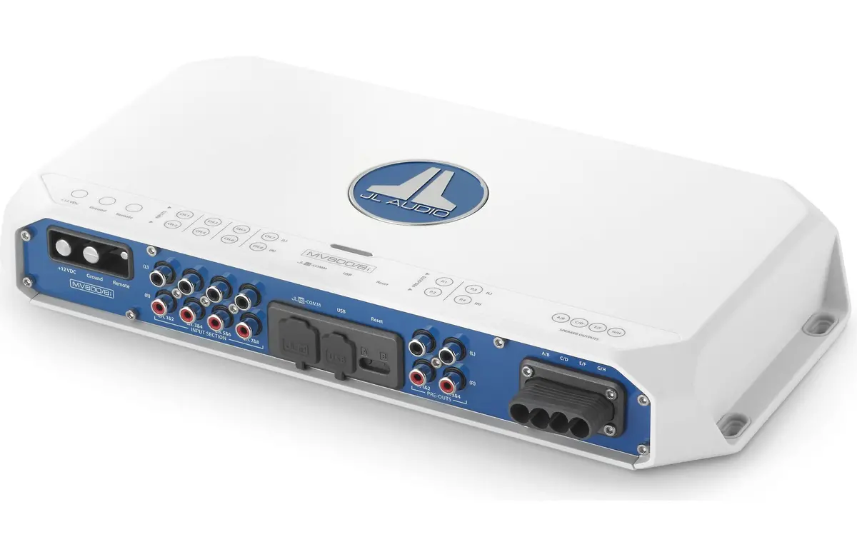 Jl Audio Mv800/8I Marine 8 Channel Amplifier 75 Watts Rms W/ Dsp 1