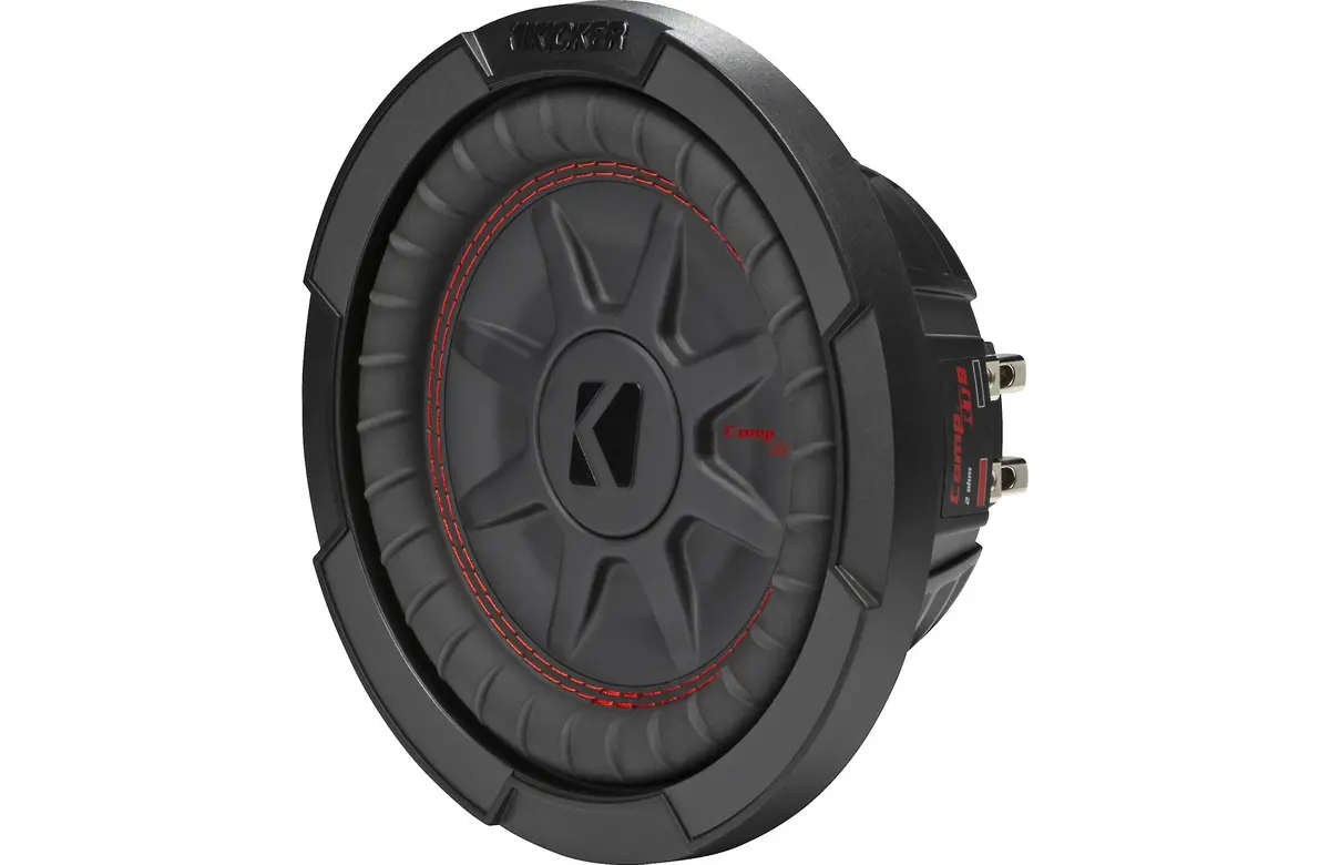 Kicker 48Cwrt84 8" Shallow-Mount Subwoofer With Dual Voice Coils 4-Ohms 1