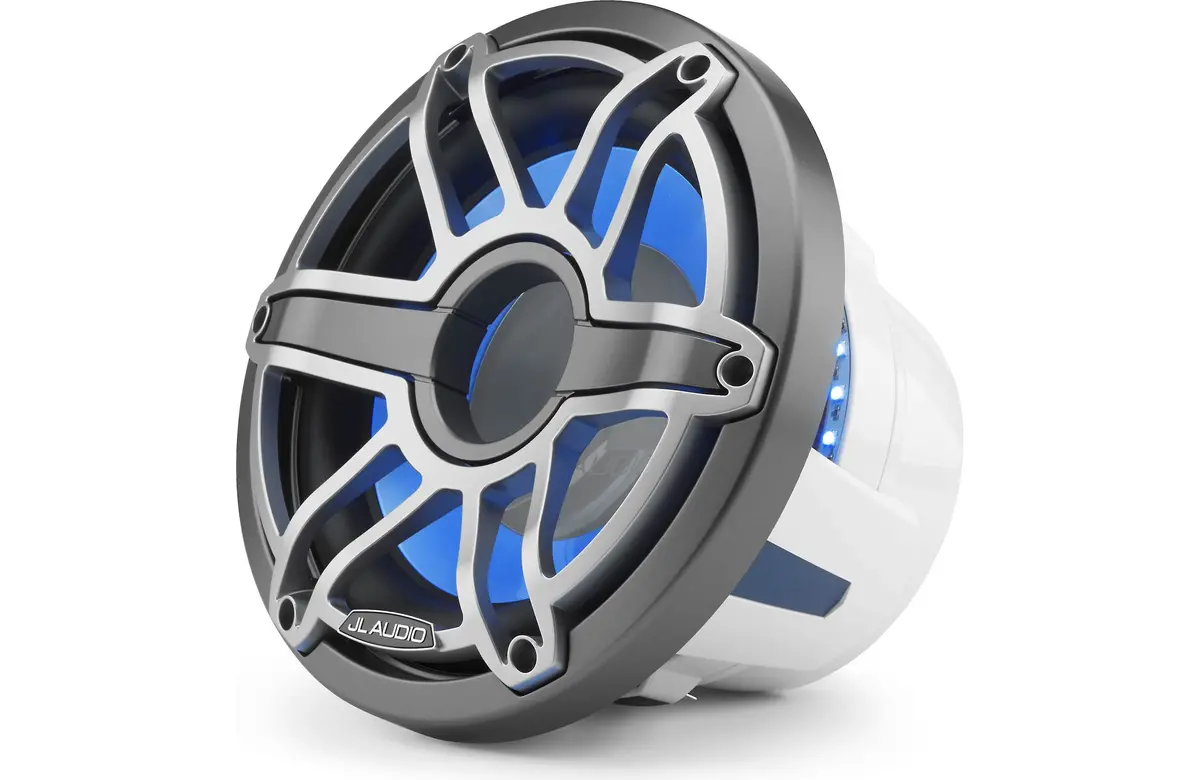 Jl Audio M6-10Ib-S-Gmti-I-4 10" Marine Subwoofer Led Lighting, Gunmetal Trim, Titanium Sport Grille, 4 Ω 1