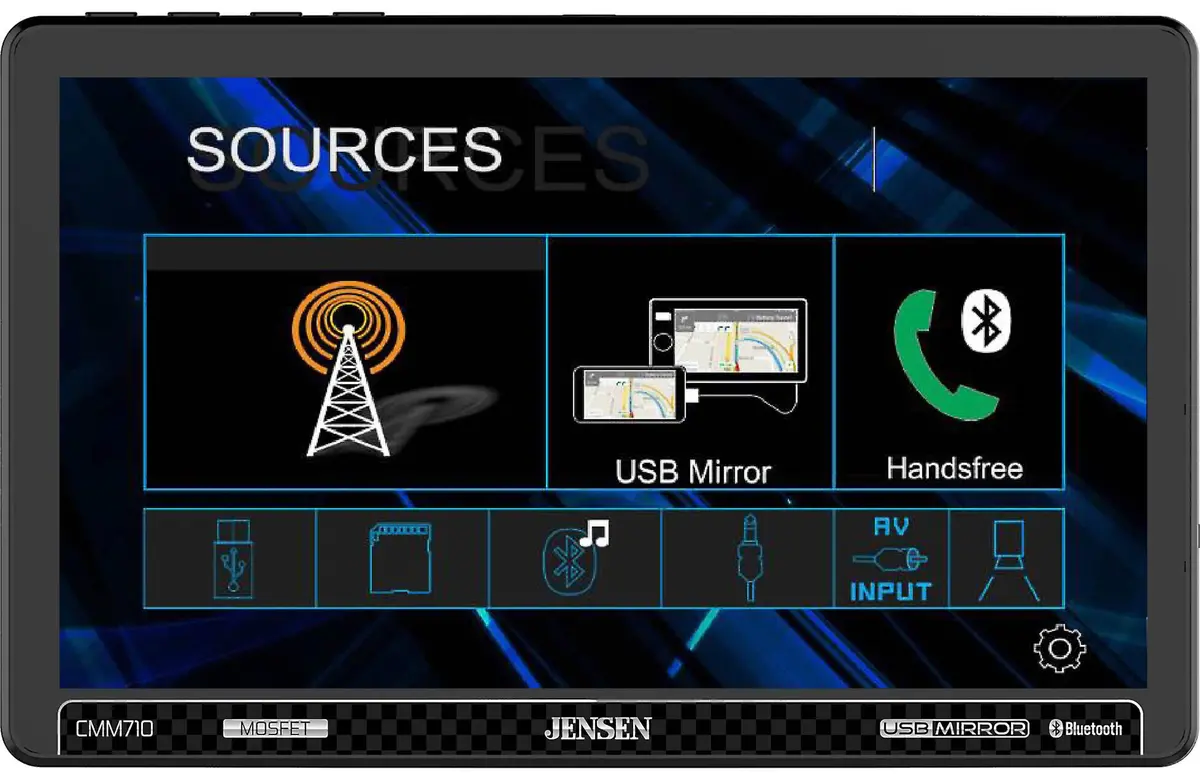Jensen Cmm710 10.1" Multimedia Receiver With Usb Screen Mirroring 1