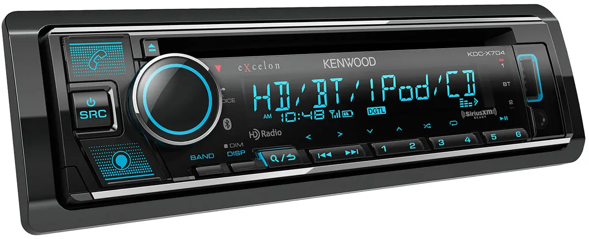 Kenwood Kdc-X704 Excelon 1-Din Cd Receiver W/ Alexa Voice Control 1