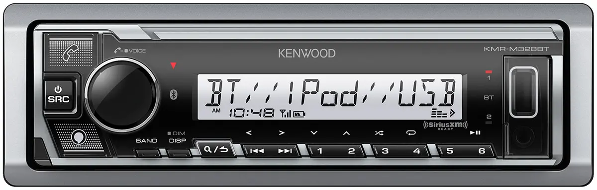 Kenwood Kmr-M328bt 1-Din Marine Media Receiver With Bluetooth And Alexa Built-In 1