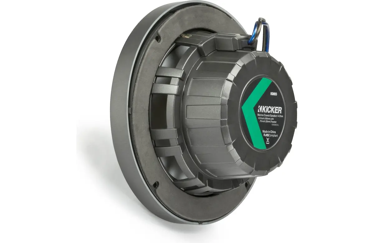 Kicker 45Km654 6.5" 2-Way Coaxial Marine Speakers With White & Charcoal Grilles 2
