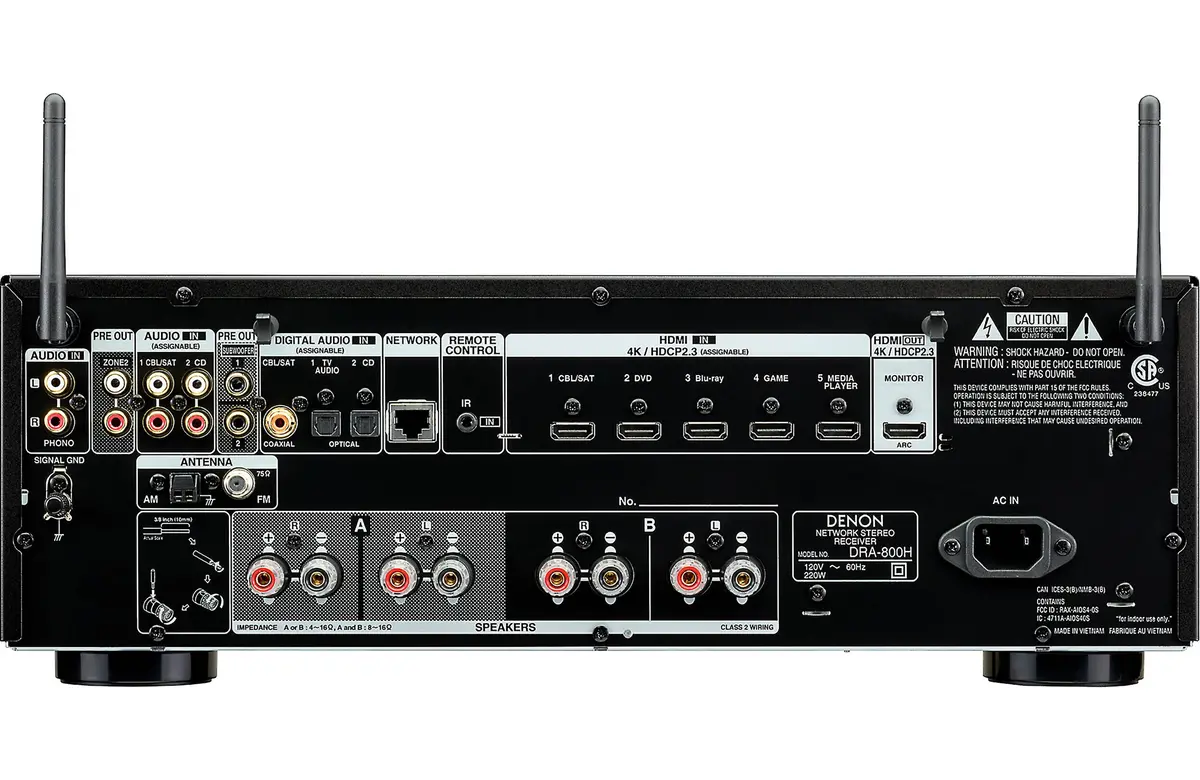 Denon Dra-800H 2-Channel Stereo Network Receiver For Home Theater - Black 2