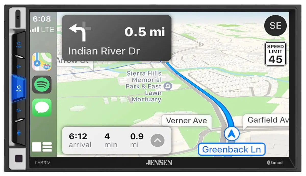 Jensen Car70v 7" Multimedia Receiver With Apple Carplay And Android Auto 2