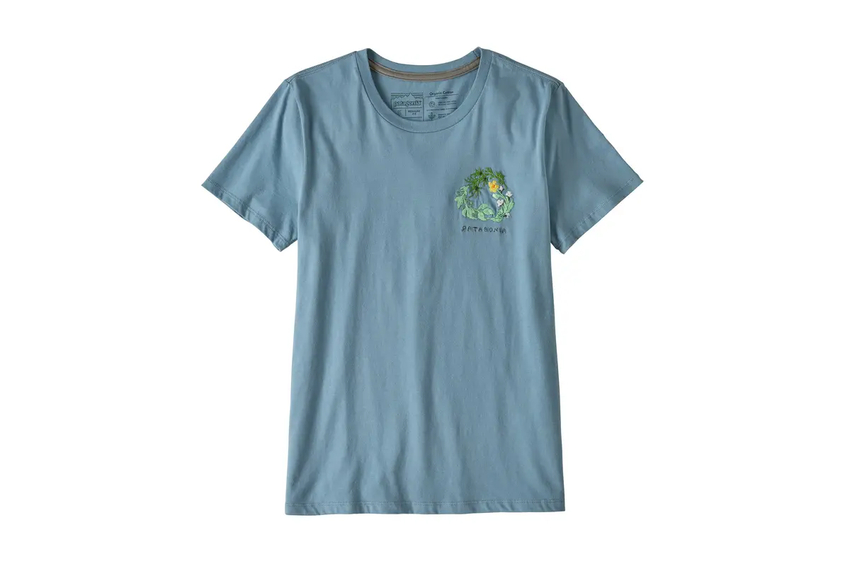 Patagonia Fiber Activist Organic Crew Tee Wmns Berlin Blu 1