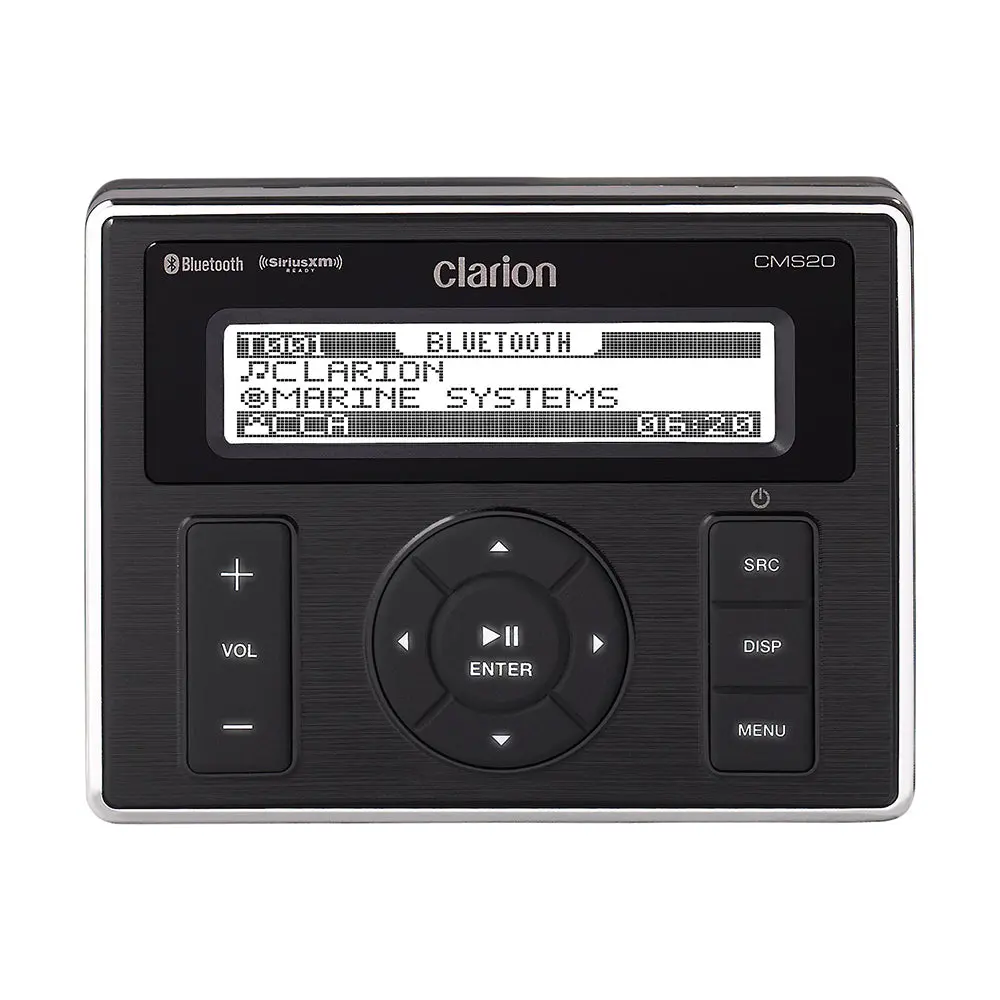 Clarion Cms20 Marine Black Box Digital Media Receiver With Watertight Commander 1