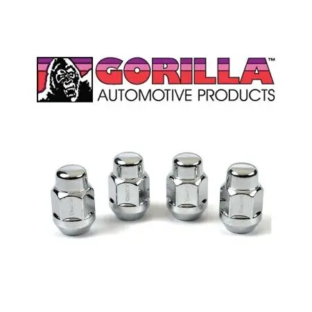 Gorilla Bulge Acorn Heat Treated Lug Nuts (Chrome/Black) 1