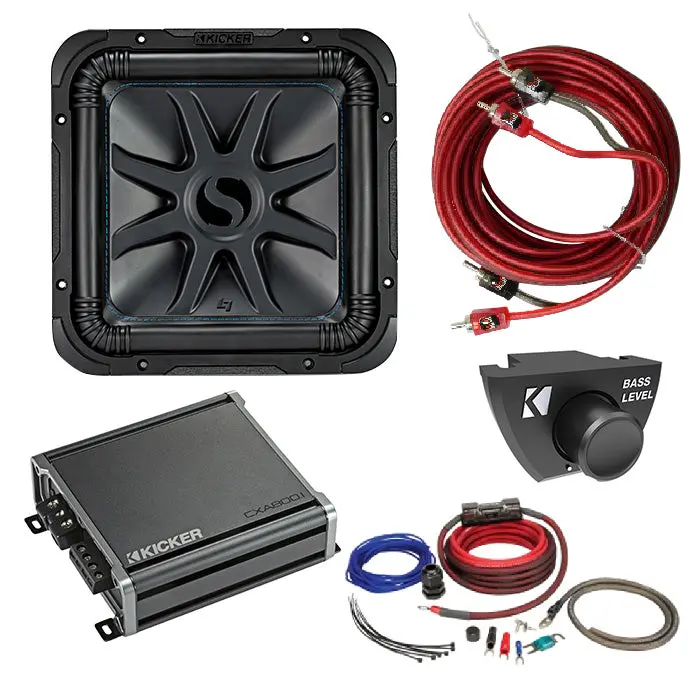 Kicker 44L7s122 Amplifer And Subwoofer Bass Bundle With Install Kit 1