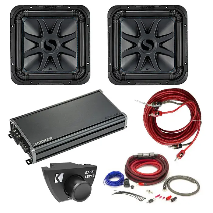 Kicker 44L7s124 Amplifer And Subwoofer Bass Bundle With Install Kit 1