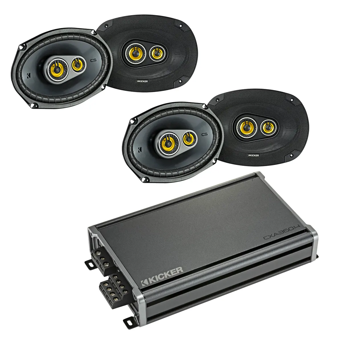 Kicker 46Csc6934 X2 Pairs 6"X9" Speakers + 46Cxa360.4T Amplifier Bundle 1