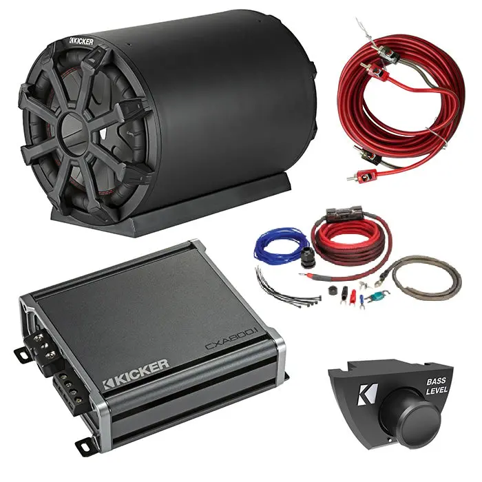 Kicker 46Cwtb102 Amplifer And Subwoofer Bass Bundle With Install Kit 1