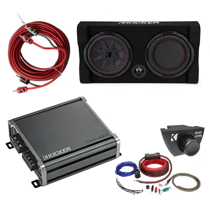 Kicker 48Trtp102 Amplifer And Subwoofer Bass Bundle With Install Kit 1