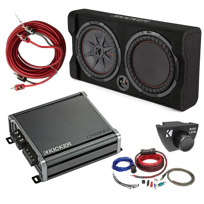 Kicker 48Trtp122 Amplifer And Subwoofer Bass Bundle With Install Kit 1