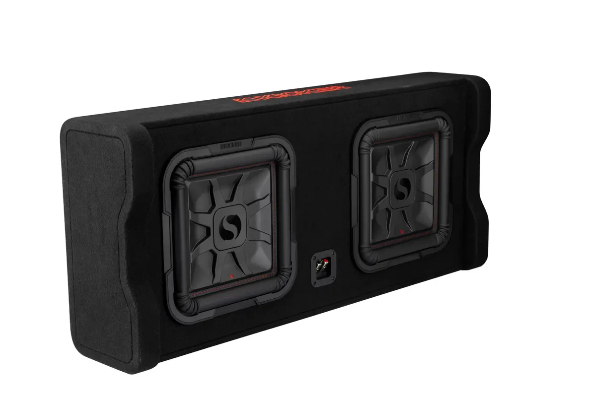 Kicker 49Dl7tdf122 Dual 12" L7t Down-Firing 2-Ohm Loaded Subwoofer Enclosure 1