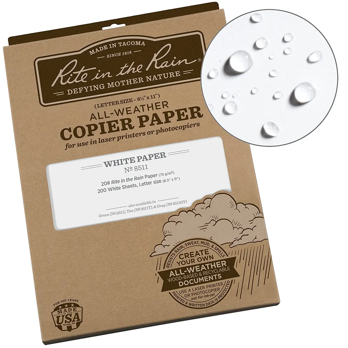 Rite In The Rain Copier Paper (200 Pgs) 8-1/2" X 11" 1