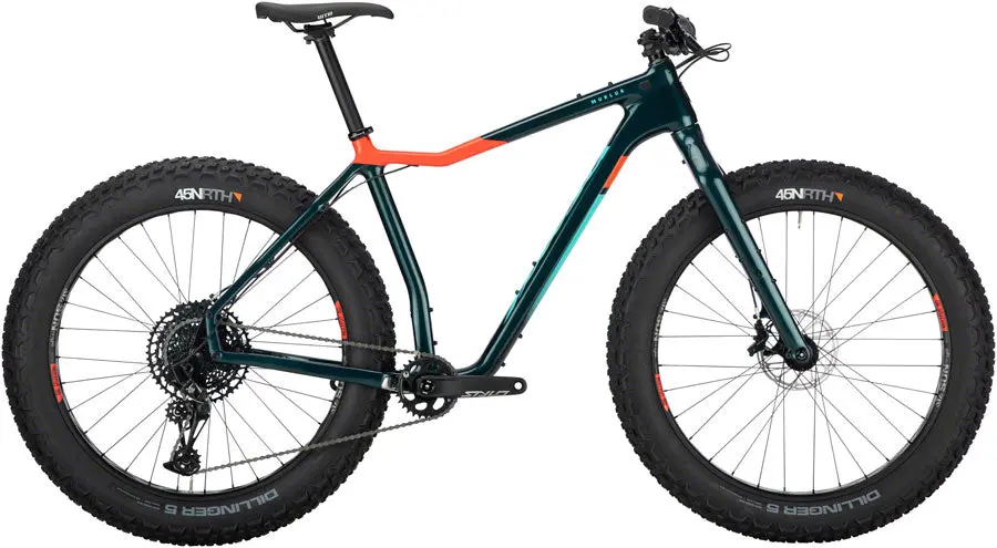 Salsa Mukluk Carbon Nx Eagle Fat Bike - Dark Green 1