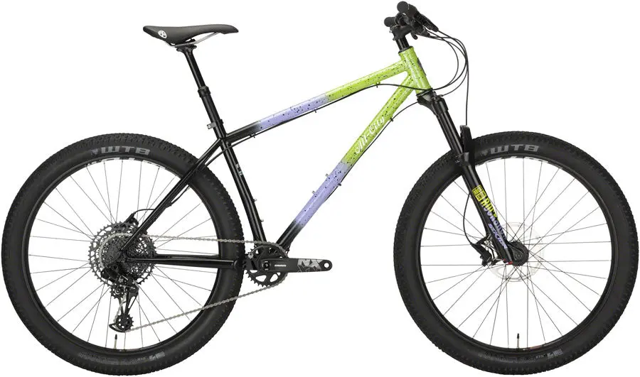 All-City Electric Queen Bike - Blue/Lime Splatter 1