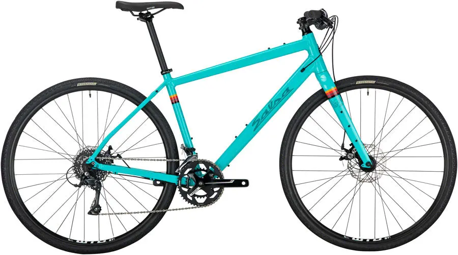 Salsa Journeyman Flat Bar Sora 700 Bike - Teal 1