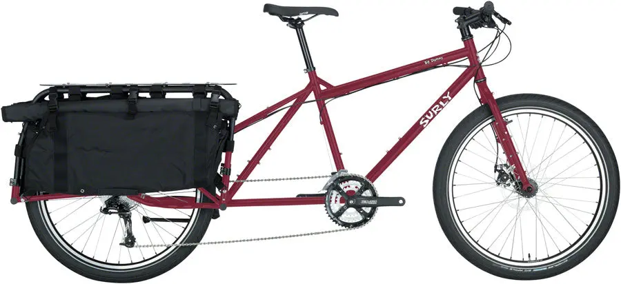 Surly Big Dummy Cargo Bike in Dark Side of the Maroon Finish