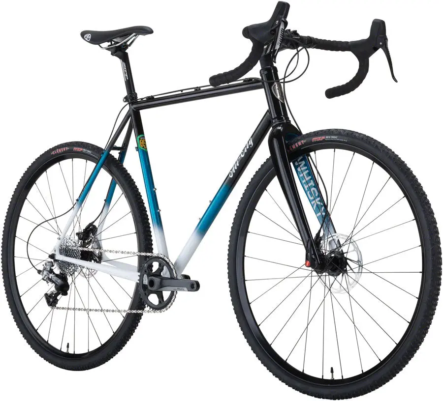 All-City Macho King Bike - Black/Teal Fade 4