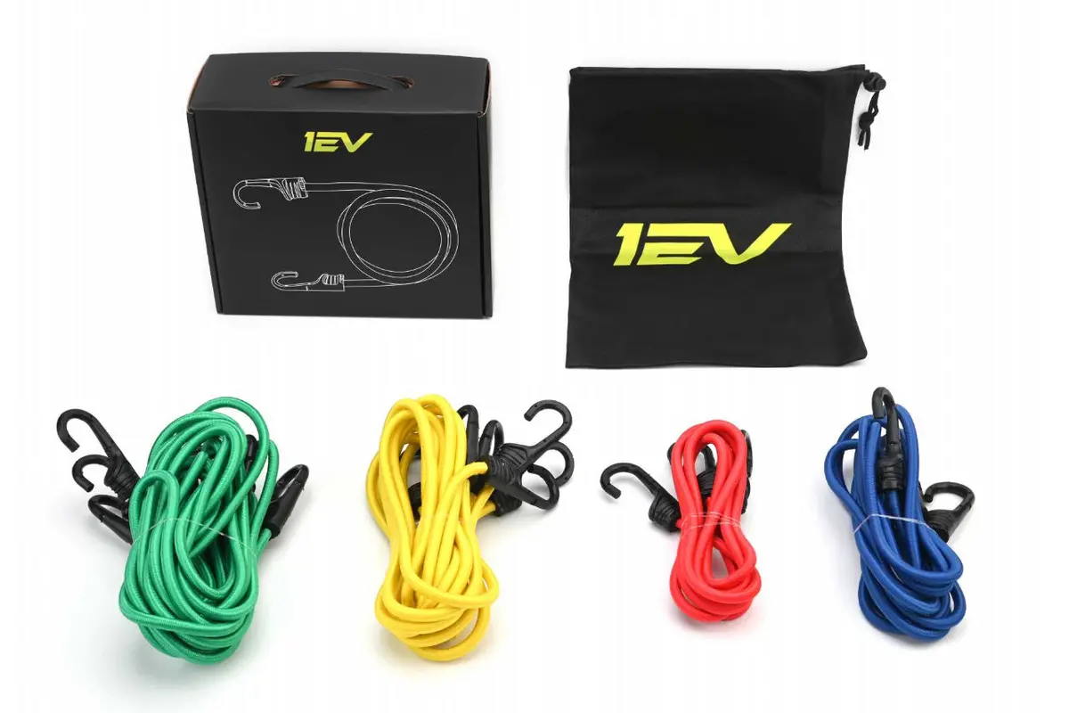 13 Pc Assorted Medium & Long Bungee Cord Straps And Tote Kit - Tesla Cybertruck Bed 2