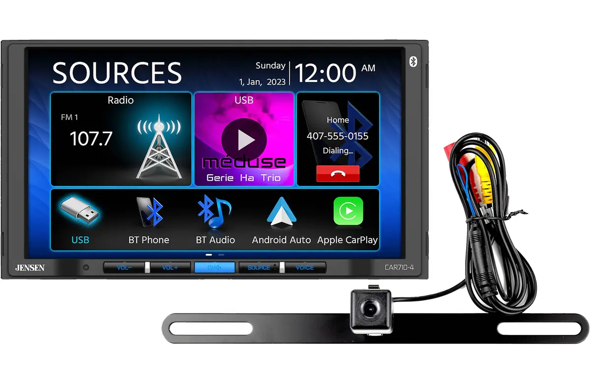 Jensen Car710-4Bc Digital Receiver With Backup Camera 1
