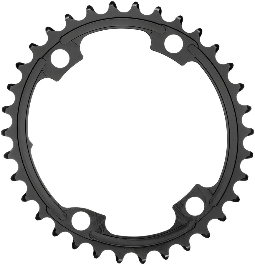 Absoluteblack Premium Oval 110 Bcd 4-Bolt Road Chainring For Shimano M9100/8000 1