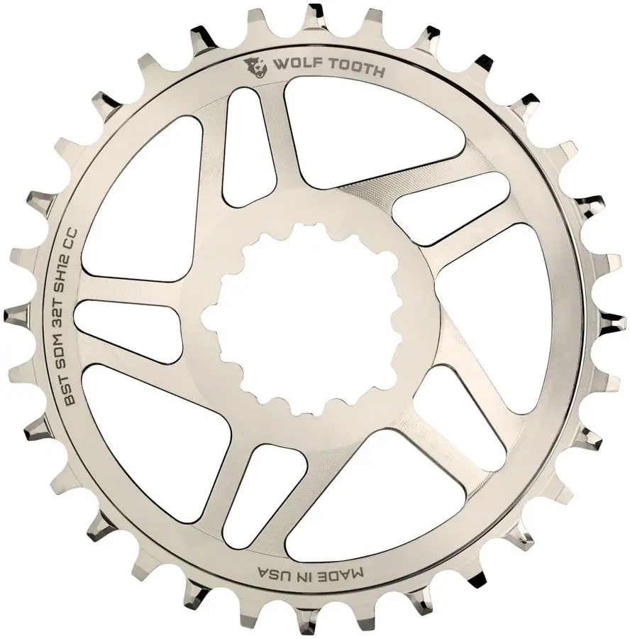 Wolf Tooth 3-Bolt Direct Mount Chainring For Hyperglide+ 1