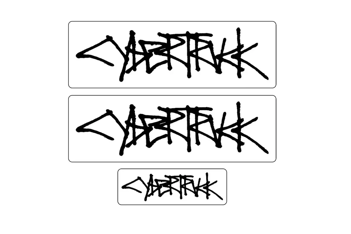 Custom Plotted Text In Tesla Cybertruck Graffiti Font - Vinyl Wrap Embossing Or Overlay 11