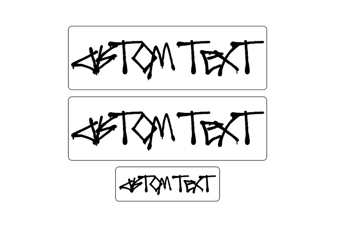 Custom Plotted Text In Tesla Cybertruck Graffiti Font - Vinyl Wrap Embossing Or Overlay 12