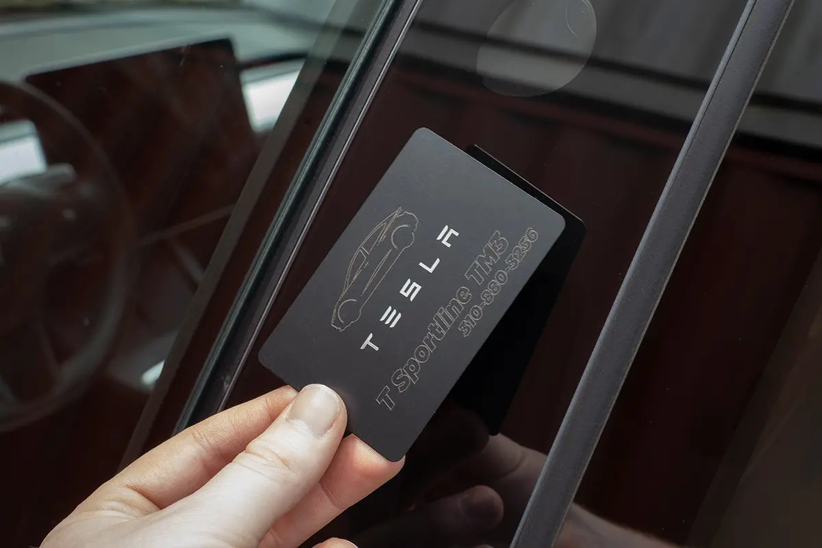 Custom Laser Etched Tesla Key Cards - Personalized For Model 3 / Y / S / X / Cybertruck 1