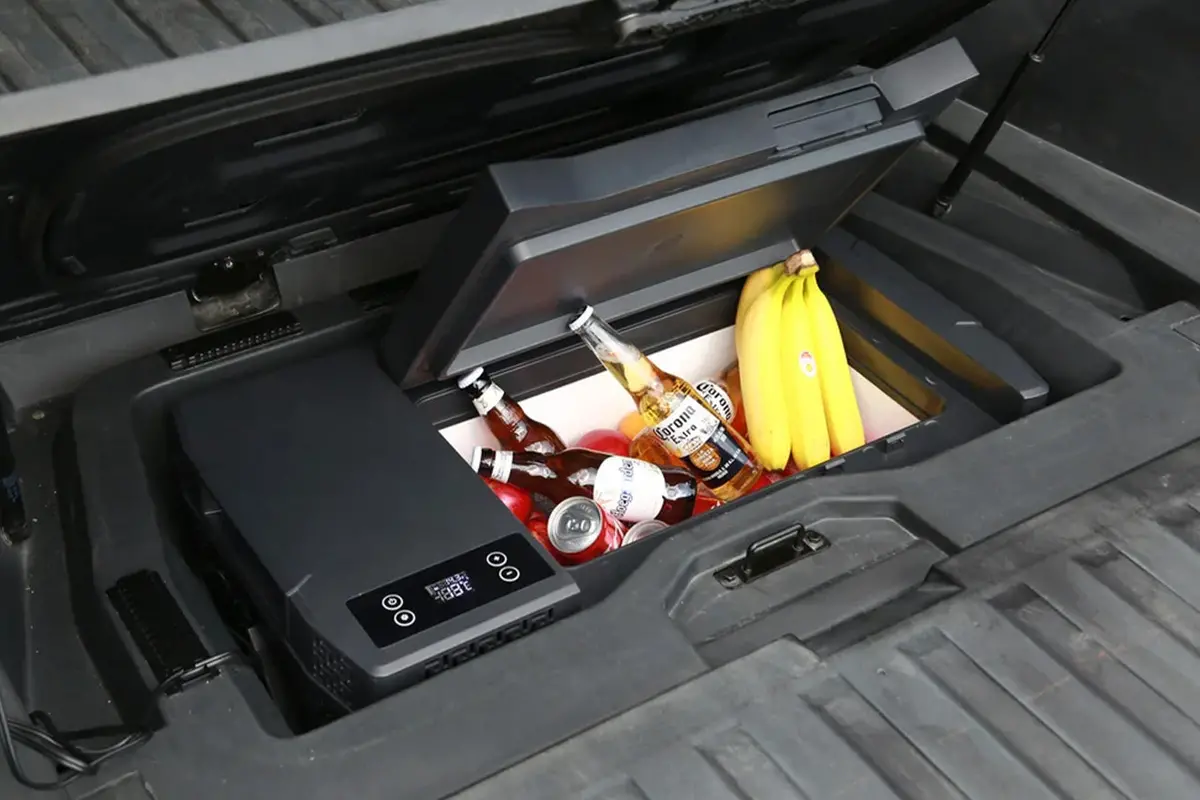 Tesla Cybertruck Bed Lower Trunk Vault Refrigerator / Freezer Cooler (Plug & Play Electric Powered) 1