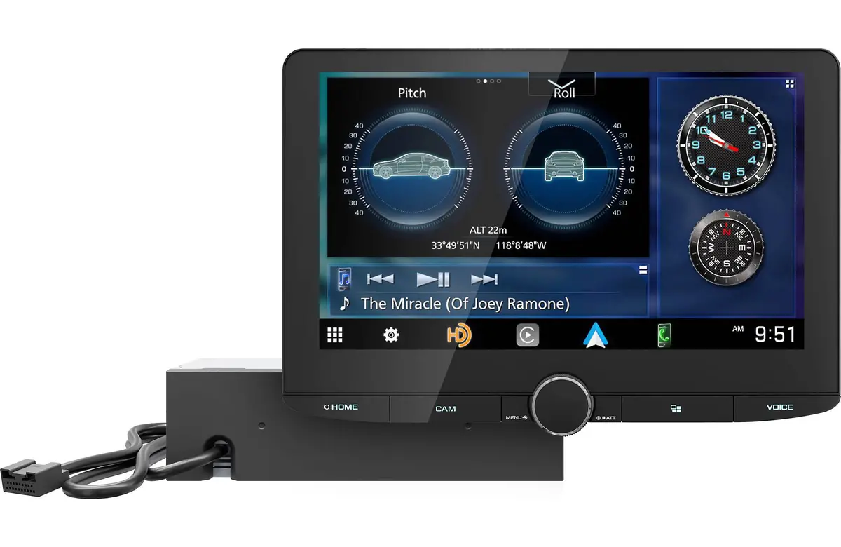 Kenwood Excelon Dax1050xr Direct Replacement 10.1" Floating Digital Multimedia Receiver 1