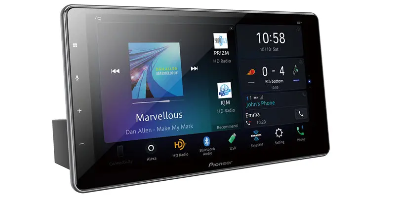Pioneer Dmh-Wt7600nex 1-Din 9" Hd Multimedia Receiver W/ Capacitive Touch Floating Display 1